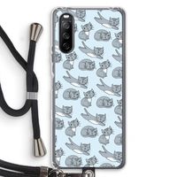 Poezen: Sony Sony Xperia 10 III Transparant Hoesje met koord