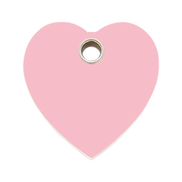 Heart IV plastic dierenpenning large/groot 3,8 cm x 3,8 cm - RedDingo