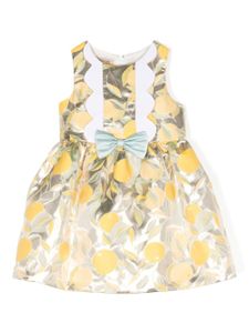 Hucklebones London robe courte en jacquard à détail de nœud - Jaune