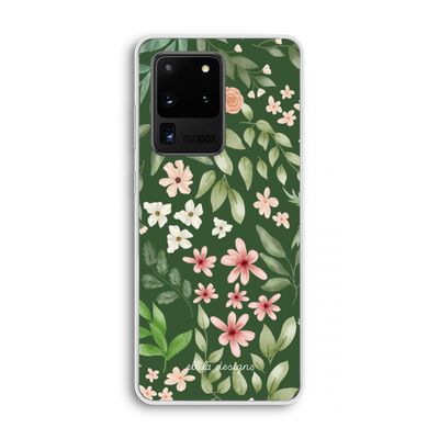 Botanical green sweet flower heaven: Samsung Galaxy S20 Ultra Transparant Hoesje