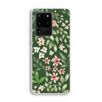 Botanical green sweet flower heaven: Samsung Galaxy S20 Ultra Transparant Hoesje