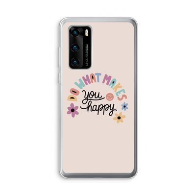 Happy days: Huawei P40 Transparant Hoesje