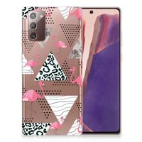 Samsung Note 20 | TPU Hoesje | Flamingo Triangle