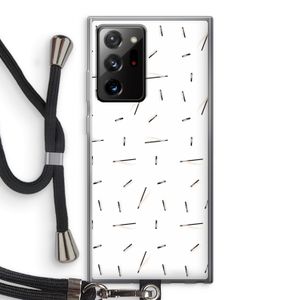 Hipster stripes: Samsung Galaxy Note 20 Ultra / Note 20 Ultra 5G Transparant Hoesje met koord