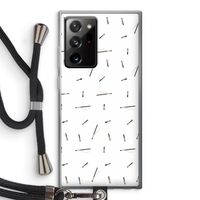 Hipster stripes: Samsung Galaxy Note 20 Ultra / Note 20 Ultra 5G Transparant Hoesje met koord