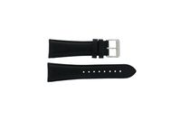 Lacoste horlogeband 2010423 / LC-28-1-14-0116 Leder Zwart 26mm + zwart stiksel