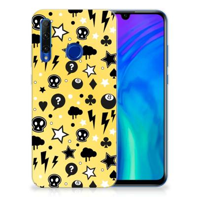 Silicone Back Case Honor 20 Lite Punk Geel Silicone Back Case Honor 20 Lite Punk Geel
