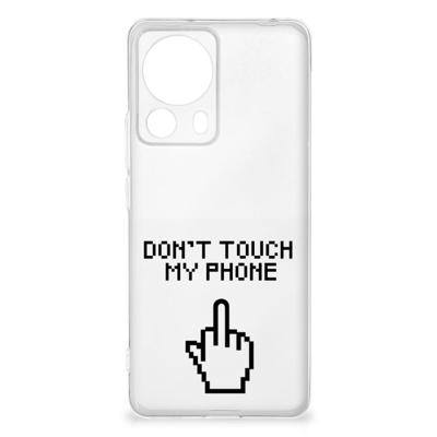 Xiaomi 13 Lite Silicone-hoesje Finger Don't Touch My Phone Xiaomi 13 Lite Silicone-hoesje Finger Don't Touch My Phone