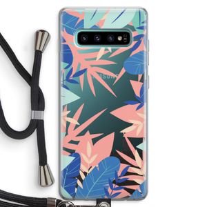 Tropisch: Samsung Galaxy S10 Plus Transparant Hoesje met koord