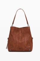 Geborduurde handtas - BROWN - U