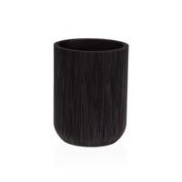 Tandenborstelhouder Versa Zwart Hars 8 x 10,5 x 8 cm