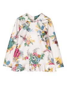 ZIMMERMANN Kids blouse Clover à volants - Multicolore