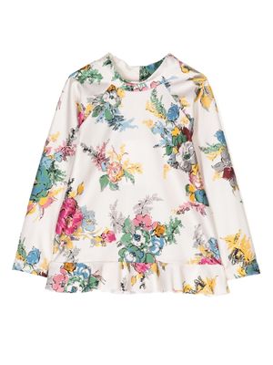 ZIMMERMANN Kids blouse Clover à volants - Multicolore