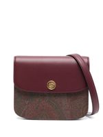 ETRO sac à bandoulière en cuir à motif cachemire - Rouge - thumbnail