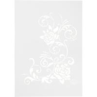 Viva Decor Flexibel sjabloon, bloemen, a4, vel 210x297 mm, 1 stuk