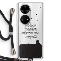 Confetti: Huawei P50 Pro Transparant Hoesje met koord