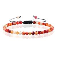 Memphis Fire Armband Natuursteen Kralen - Red Striped