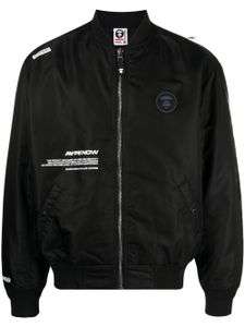 AAPE BY *A BATHING APE® veste bomber zippée à patch logo - Noir