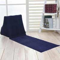 Buiten strand PVC dikke stroomden strand mat opblaasbare driehoek pad grootte: 150x38x46cm (donkerblauw)