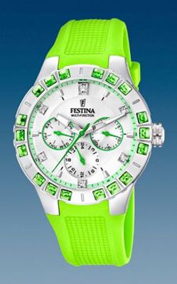 Horlogeband Festina F16559-4 Rubber Groen 15mm