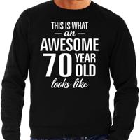 Awesome 70 year - geweldige 70 jaar - Cadeau sweater - trui - zwart - voor heren - Verjaardag