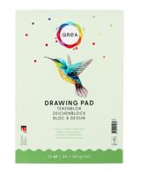Tekenblok qrea a4 24vel 160gr gelijmd