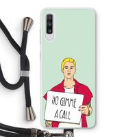 Gimme a call: Samsung Galaxy A70 Transparant Hoesje met koord
