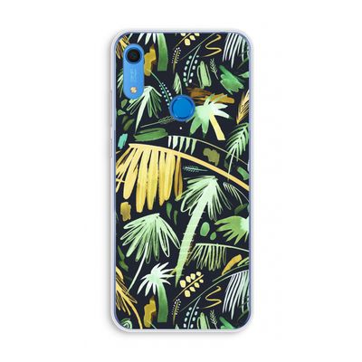 Tropical Palms Dark: Huawei Y6s Transparant Hoesje