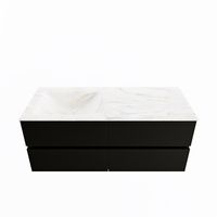 MONDIAZ VICA-DLUX 120cm badmeubel onderkast Urban 4 lades. Inbouw wastafel CLOUD links 1 kraangat, kleur Ostra.