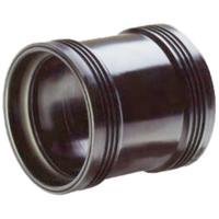 Wavin Overschuifmof PP 40mm Dubbele Manchet Zwart - Slagvast & Temperatuurbestendig