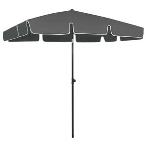 VidaXL Strandparasol 200x125 cm antracietkleurig