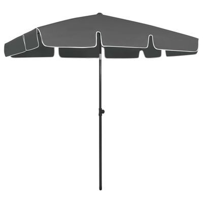 VidaXL Strandparasol 200x125 cm antracietkleurig