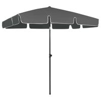 VidaXL Strandparasol 200x125 cm antracietkleurig - thumbnail