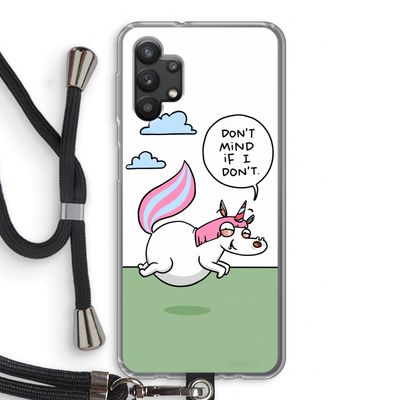Unicorn: Samsung Galaxy A32 5G Transparant Hoesje met koord