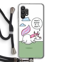 Unicorn: Samsung Galaxy A32 5G Transparant Hoesje met koord