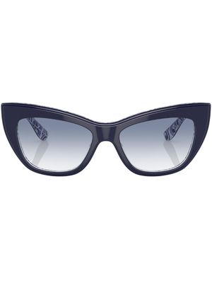 Dolce & Gabbana Eyewear lunettes de soleil à monture papillon - Bleu