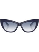 Dolce & Gabbana Eyewear lunettes de soleil à monture papillon - Bleu