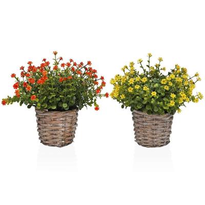 Decoratieve plant Versa Ijzer Textiel Plastic 16 x 21 cm