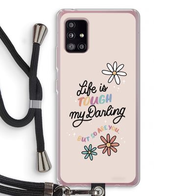 Tough Life: Samsung Galaxy A51 5G Transparant Hoesje met koord