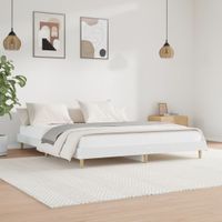 Bedframe LED massief hout wit 120x200 cm - thumbnail