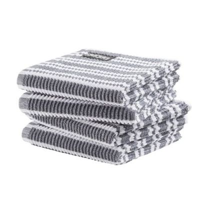 DDDDD DDDDD vaatdoek Stripe grey 30 x 30 cm