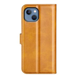 Casecentive Leren Wallet case met sluiting iPhone 14 Pro tan