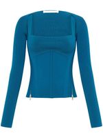 Dion Lee haut corset Moto à fermeture zippée - Bleu Dion Lee haut corset Moto à fermeture zippée - Bleu