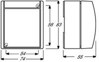 ABB 2CKA001085A1610 Schakelaar IP44 Grijs-wit (RAL 7035), Blauw-groen - thumbnail