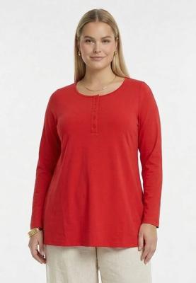 Yoek Tuniek flare knopen | Rood | Maat 58/60