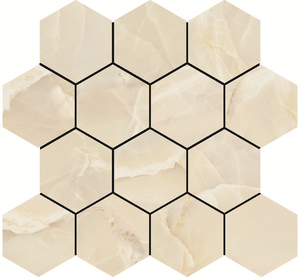 Jabo Onyx Sable hexagon mozaiek tegels 30x27cm