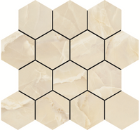 Jabo Onyx Sable hexagon mozaiek tegels 30x27cm - thumbnail
