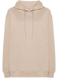 MSGM hoodie en coton à logo imprimé - Tons neutres