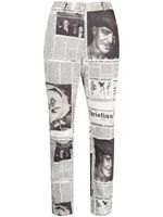 Christian Dior Pre-Owned jean slim à imprimé Newspaper (2000) - Noir - thumbnail