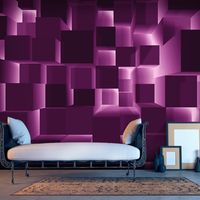 Zelfklevend fotobehang - Neon paarse blokken, 8 maten, premium print - thumbnail